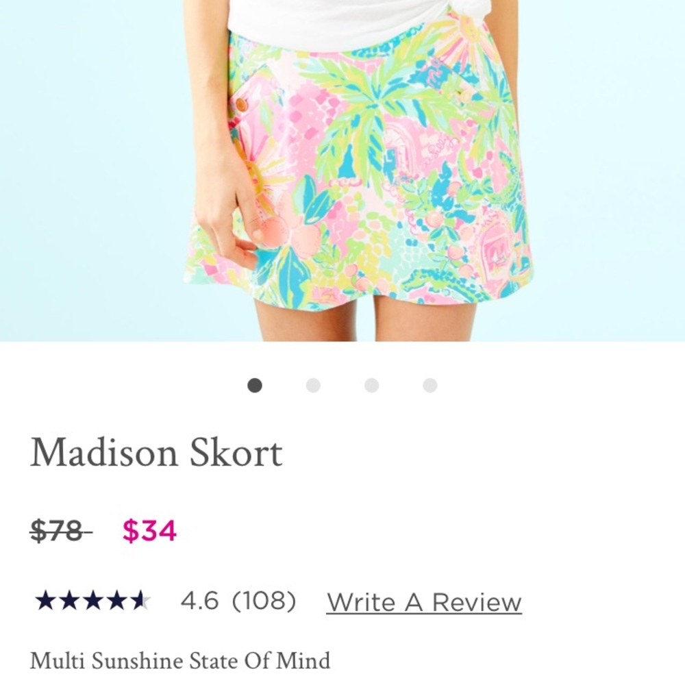 ISO Lilly Pulitzer Madison Skort Sz. L